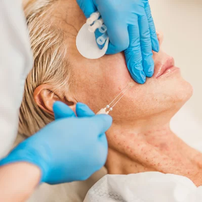 What is the Aptos thread lift procedure for hamsters?