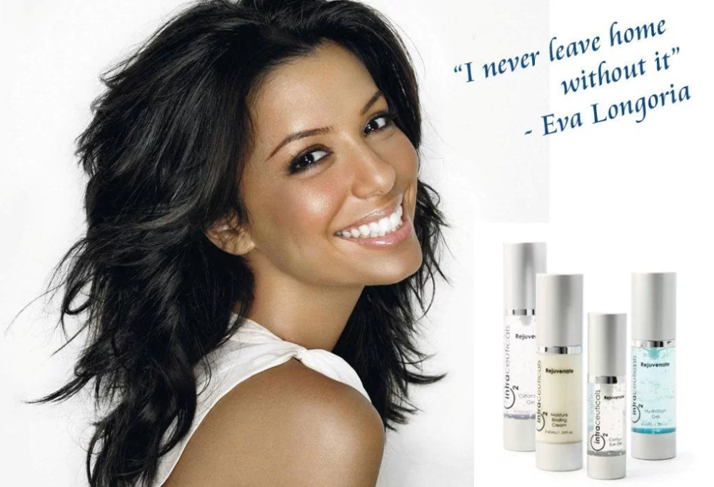 Intraceuticals is a skincare brand that is endorsed by Eva Longoria.