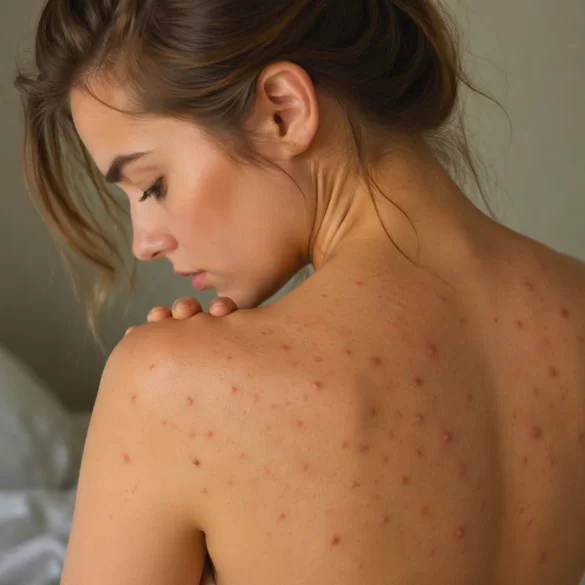 Red pimples on the back