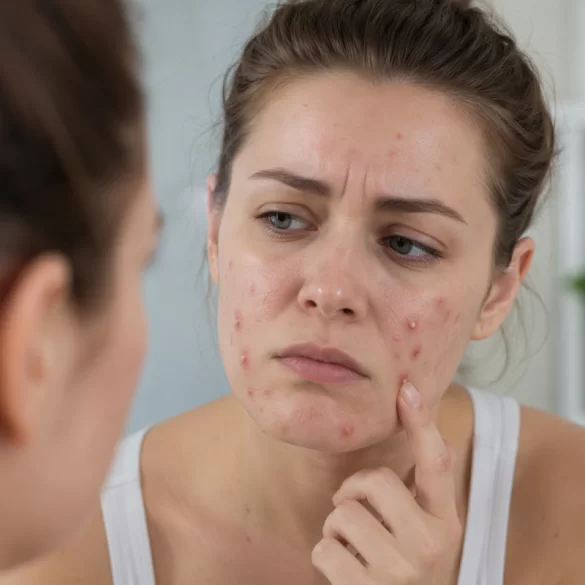 Pustules on the face