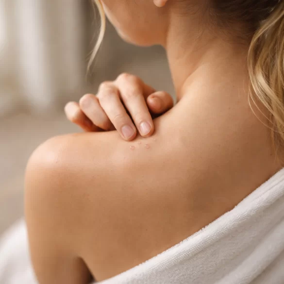 Blisters with serous fluid