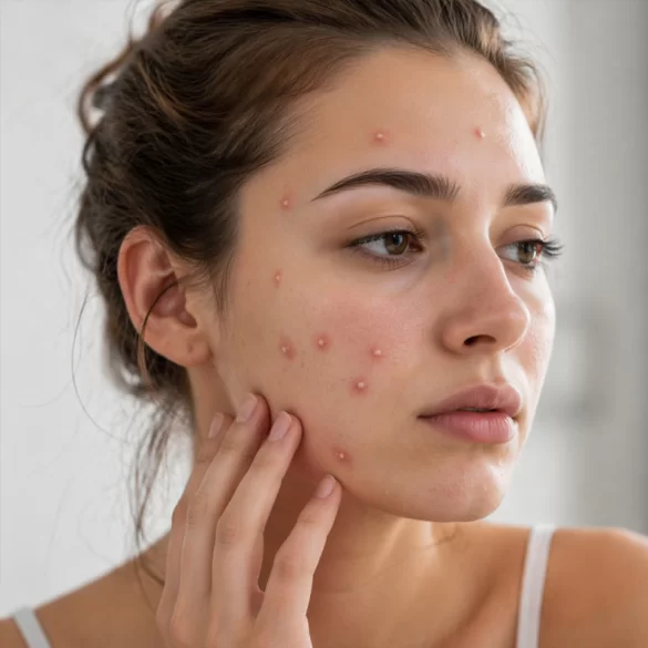 Watery blisters on the face