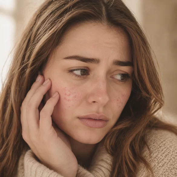 Cold-induced bumps on the face