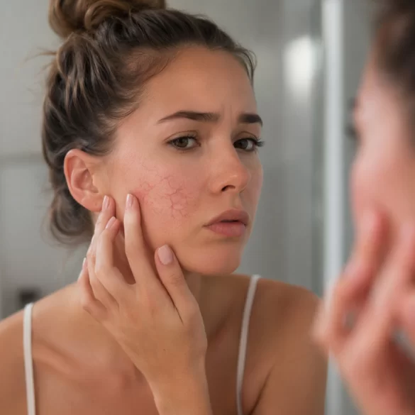 Spider veins on the face