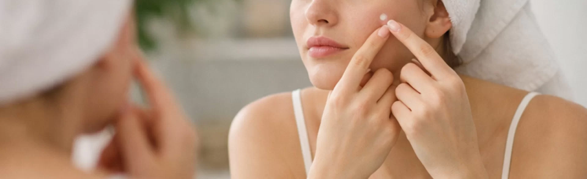 Pimples with a white tip