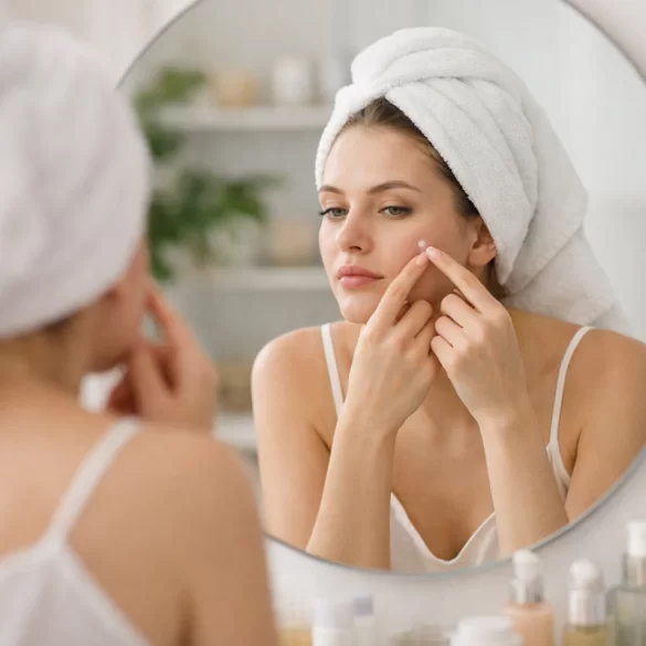 Pimples with a white tip