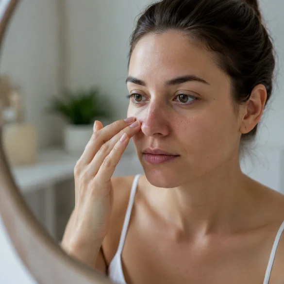 Enlarged pores on the nose