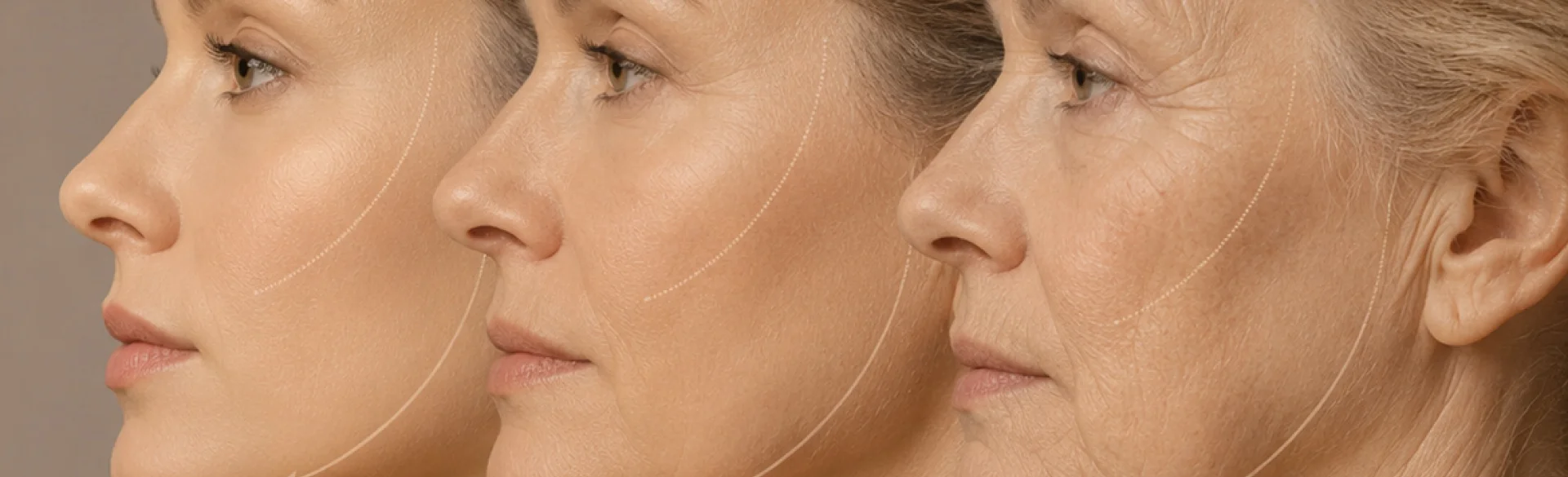 Gravitational aging of the face