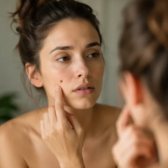 Birthmark on the face